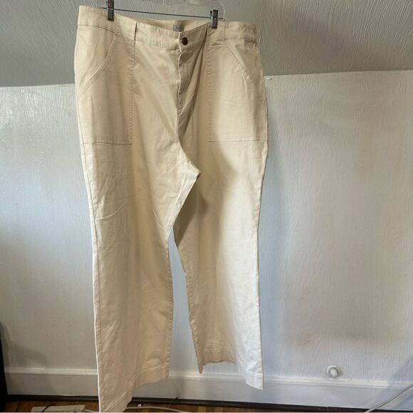Nili Lotan for Target White/Cream Wide Leg Cargo Flare Pants 20W/22W - Picture 5 of 11
